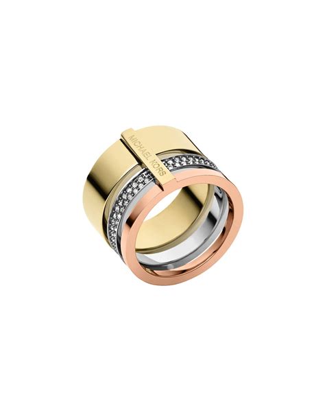 michael kors tricolor ring|michael kors damenring.